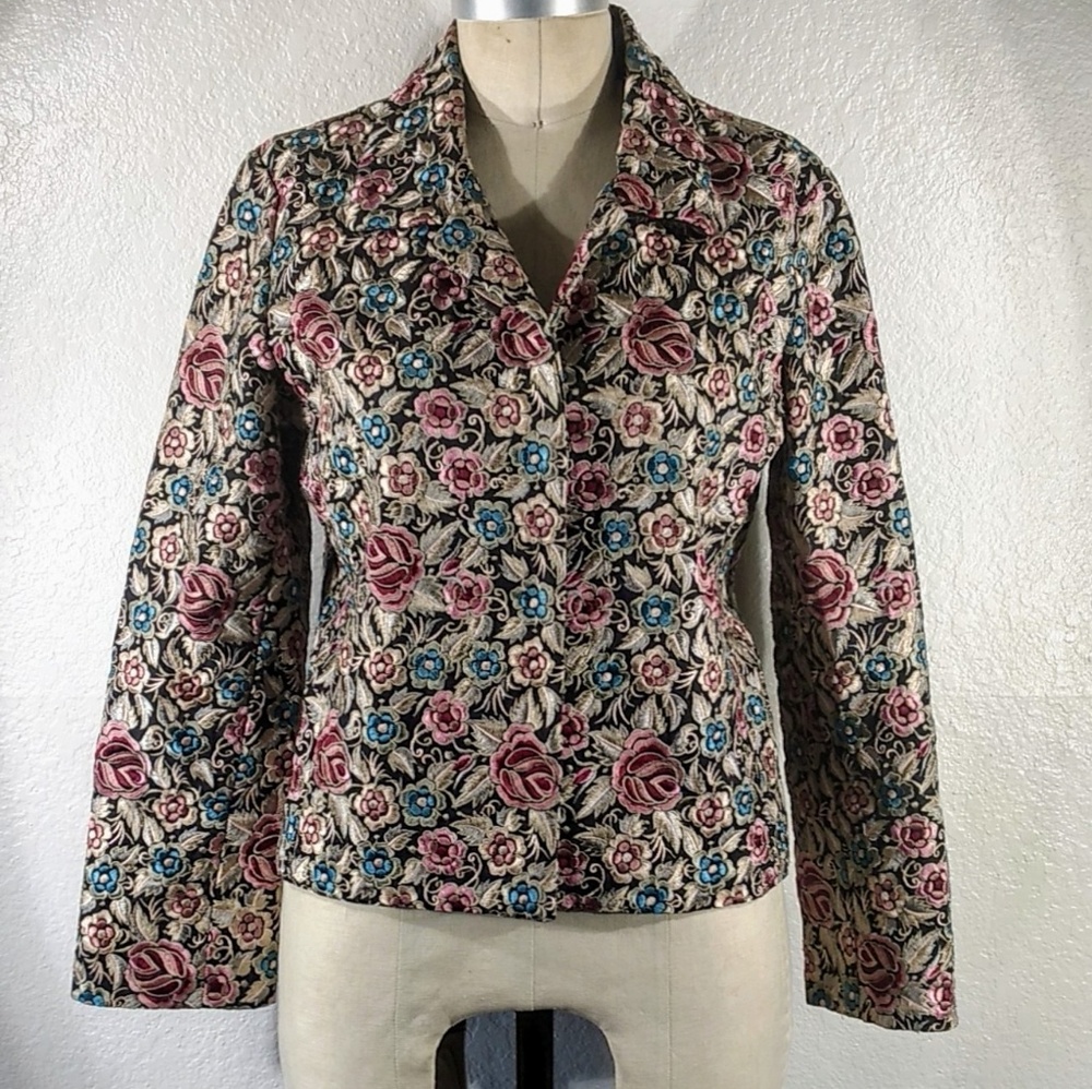 Johnny Was Biya Embroidered Jacket Sz S